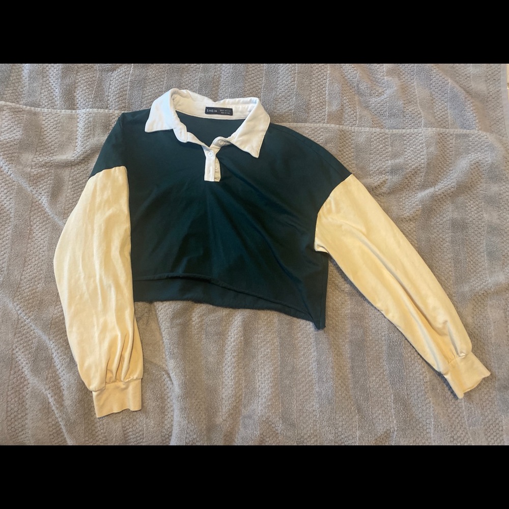 cropped collared shirt